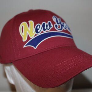 Robin Ruth New York Baseball Hat Cap Red Maroon NY Embroidered Adjustable New